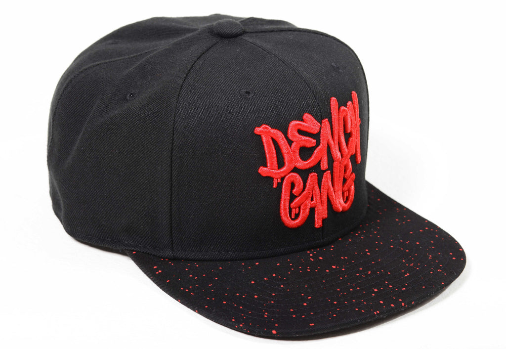 Dench Gang Splatter Black / Red SnapBack – STAY DENCH Official Store